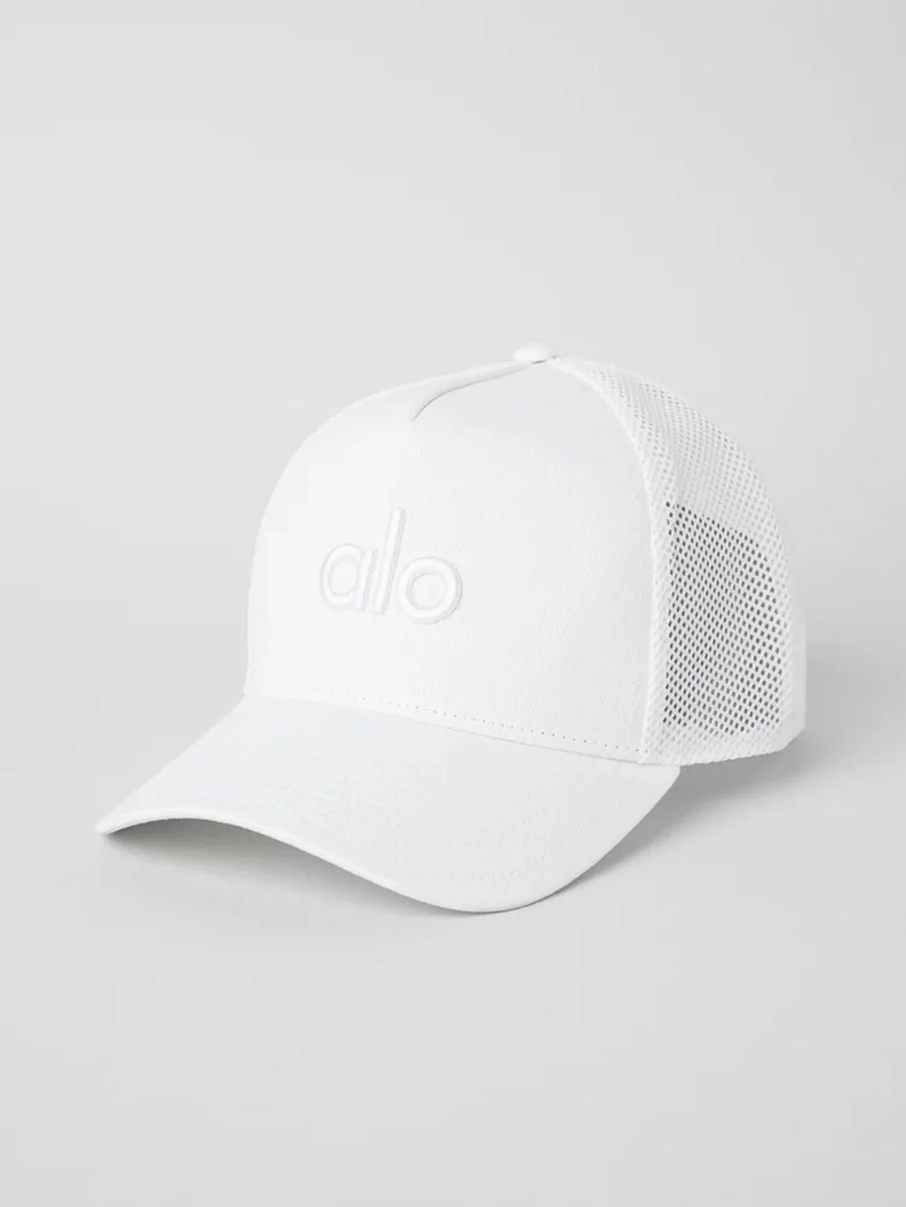 ALO Yoga White Mesh Trucker Cap